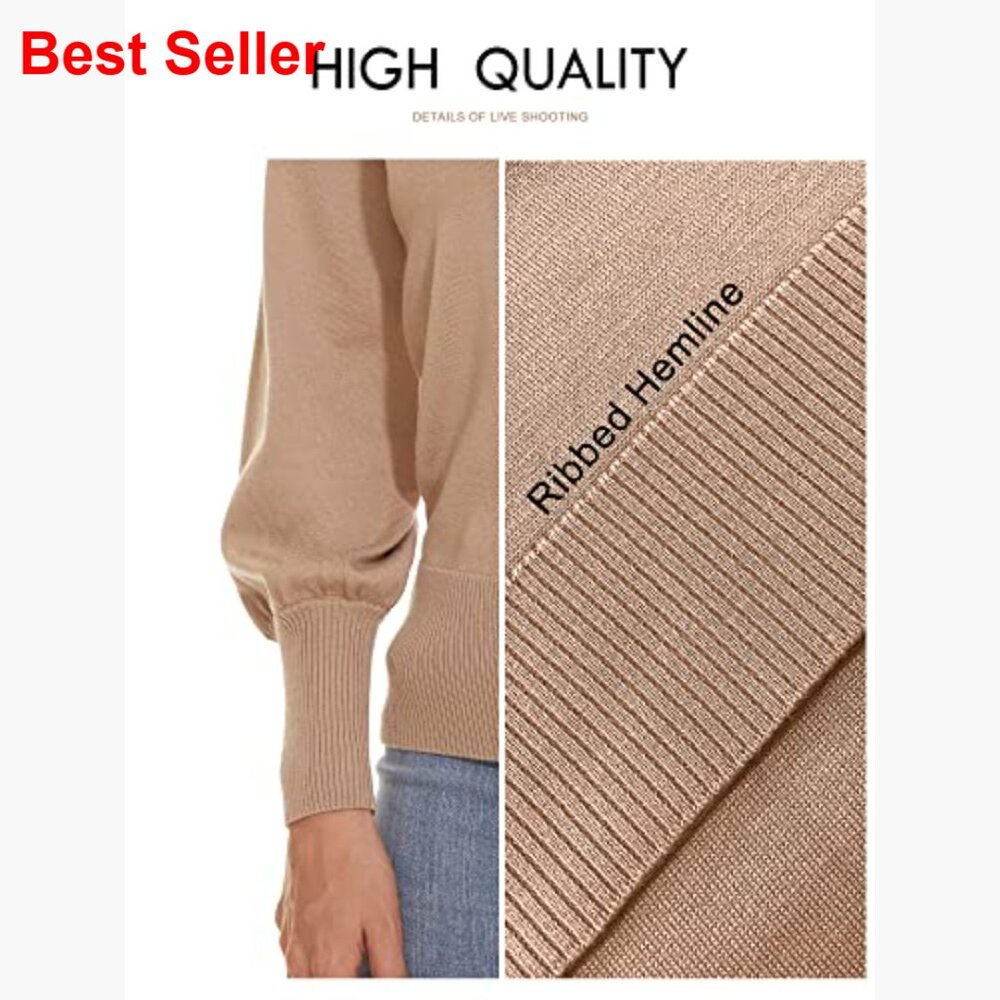 Rayon Polyester Knit Turtleneck Pullover Sweater … - image 7
